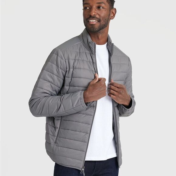True Classic Gunmetal Puffer Jacket XL NWT in packaging - Picture 3 of 12